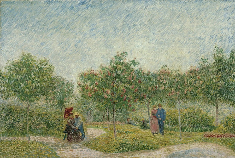 สวนที่มงมาร์ตร์กับคู่รัก - Vincent van Gogh
