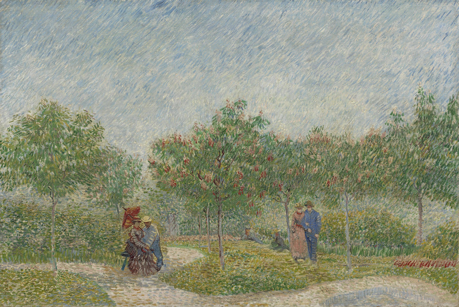 สวนที่มงมาร์ตร์กับคู่รัก - Vincent van Gogh