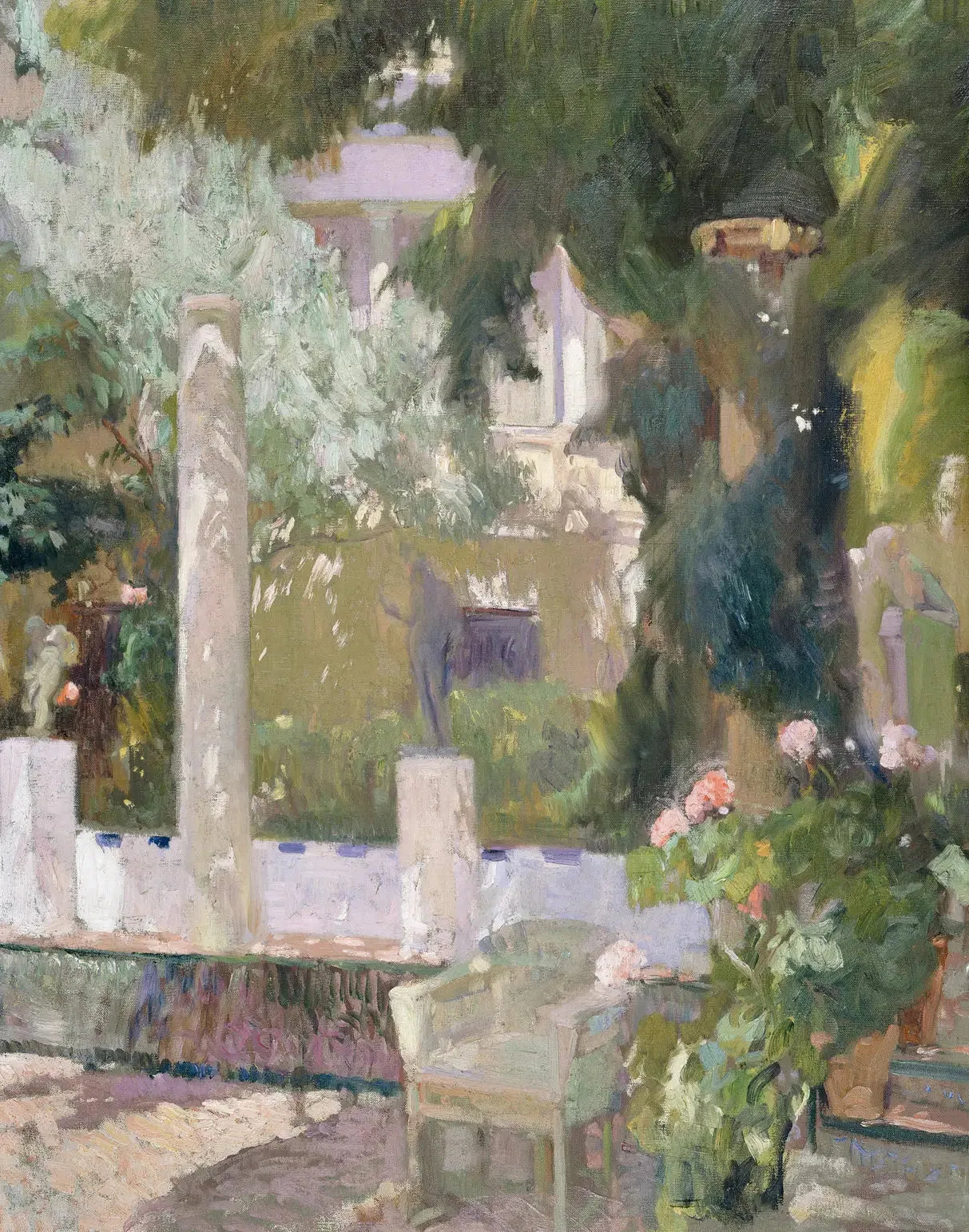 Jardin de la maison Sorolla (1920) - Joaquín Sorolla image 1 reproduction de peinture à l’huile