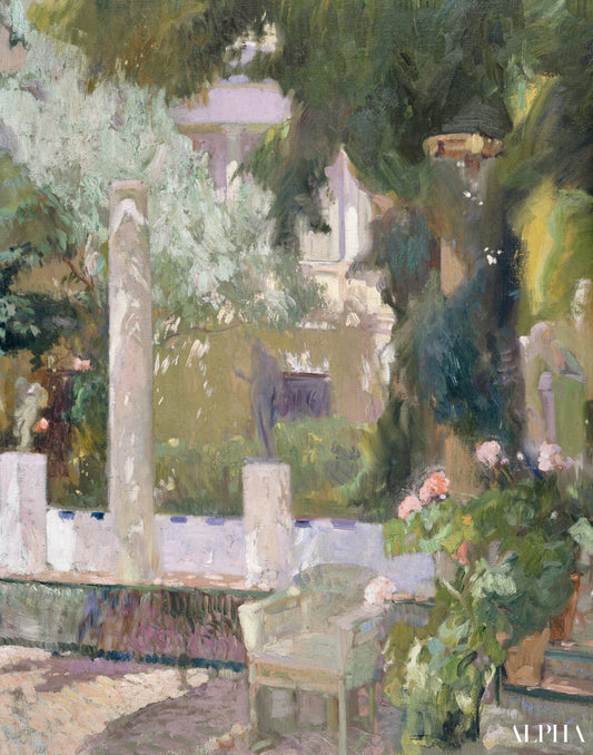 Jardin de la maison - Sorolla - Reproductions de tableaux et peintures haut de gamme