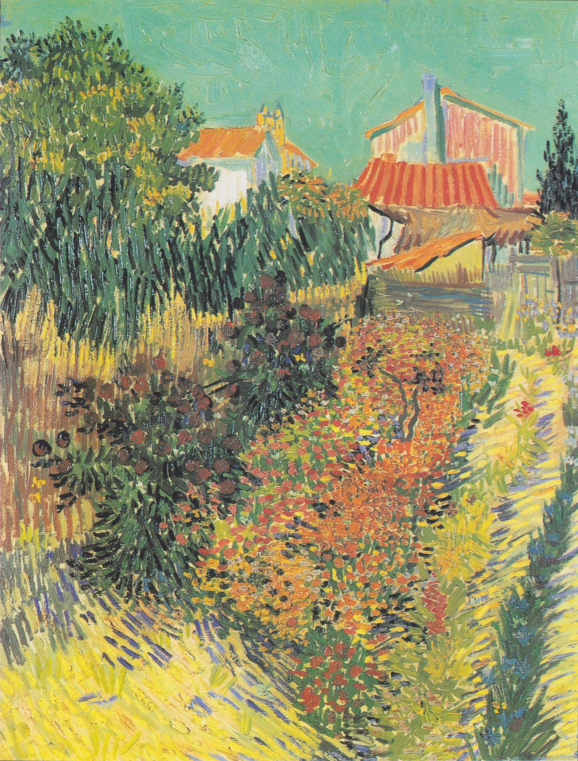 Jardin derrière une maison F578 de Vincent van Gogh, Arles