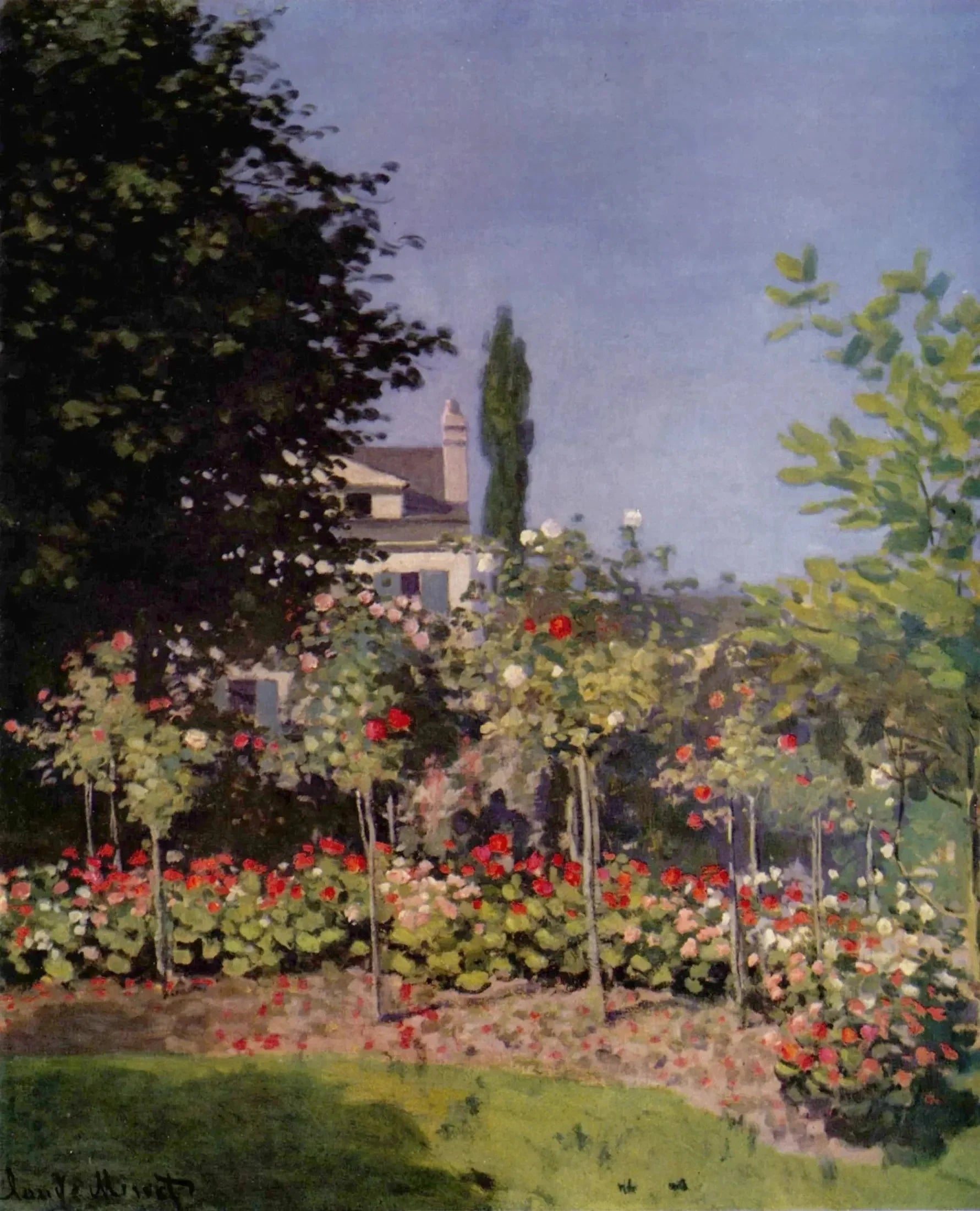 Jardin en fleurs, à Sainte-Adresse W69 par Claude Monet, vers 1866, musée Fabre
