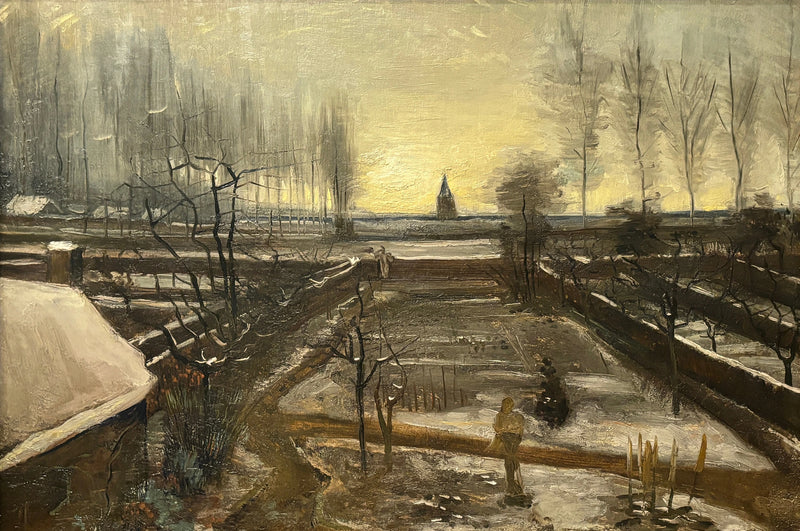 สวนของพระสังฆราชที่นูเนนใต้หิมะ - Vincent van Gogh