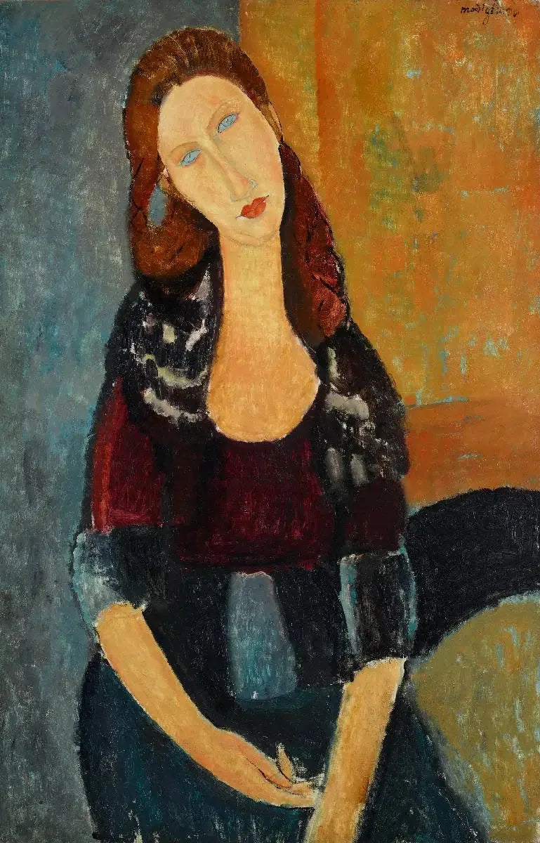 Jeanne Hébuterne assise - Amedeo Modigliani image 1 tableau peint à l’huile sur toile