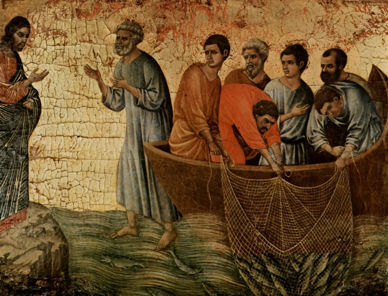 พระเยซูปรากฏบนทะเลสาบทิเบเรียด - Duccio di Buoninsegna