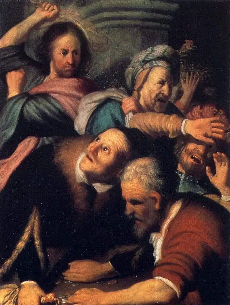 Jésus-Christ chasse les changeurs du temple - Rembrandt