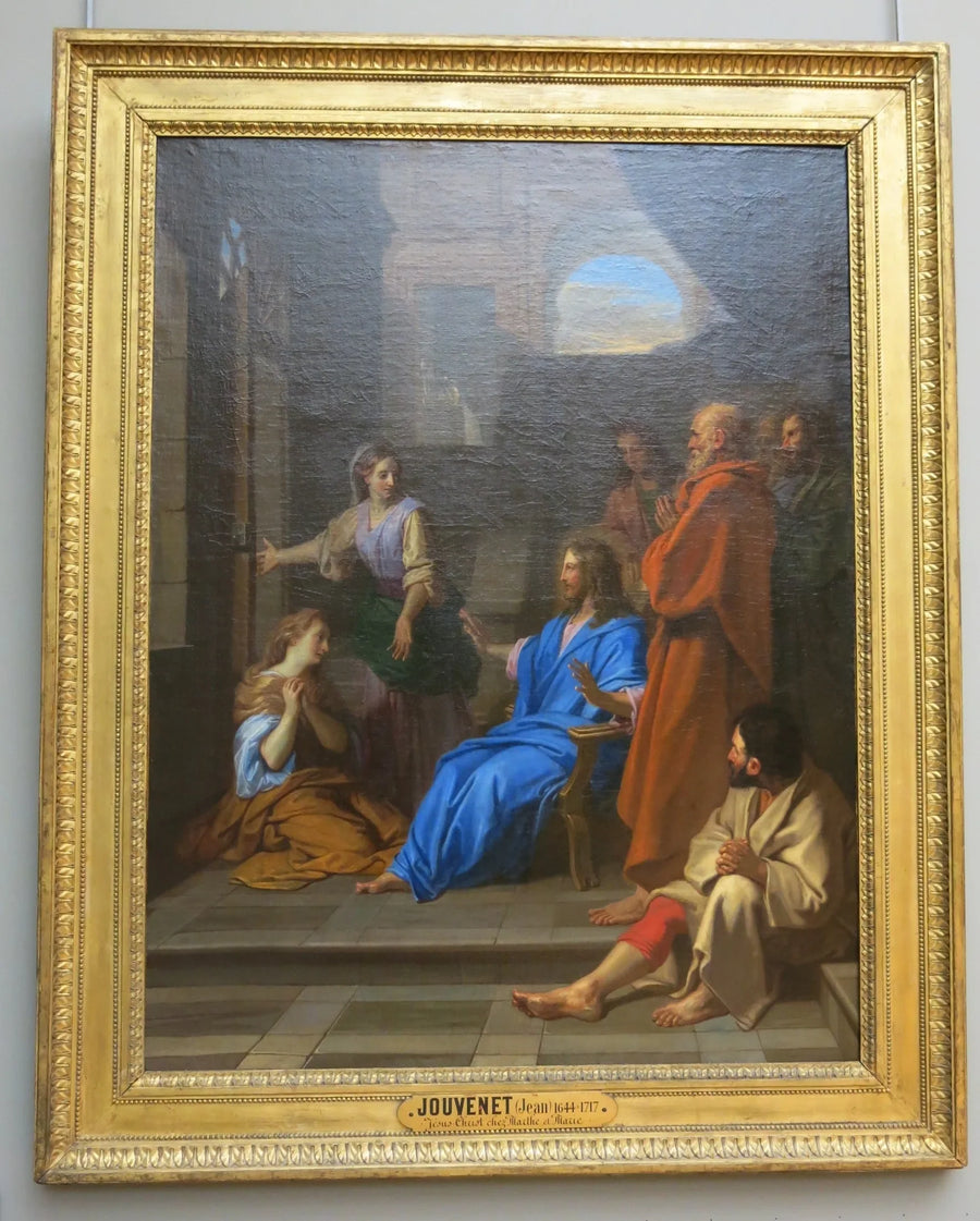 Jésus-Christ chez Marthe et Marie - Jean-Baptiste Jouvenet image 1 reproduction de peinture à l’huile