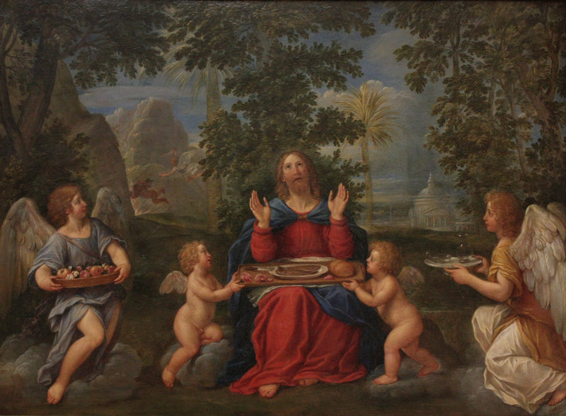 Jésus-Christ servi par les anges - Francesco Albani