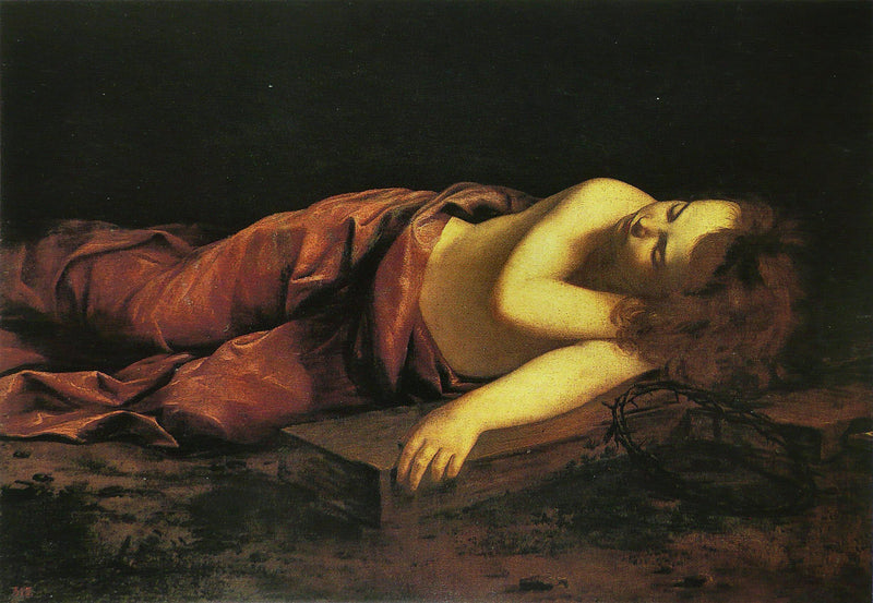 พระเยซูทรงหลับบนไม้กางเขน - Orazio Gentileschi