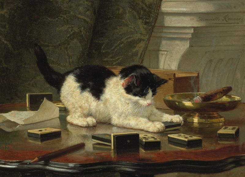 Jeu de chaton (Domino) - Henriëtte Ronner-Knip