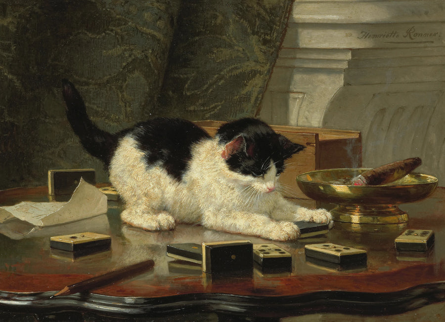 Jeu de chaton (Domino) - Henriëtte Ronner-Knip