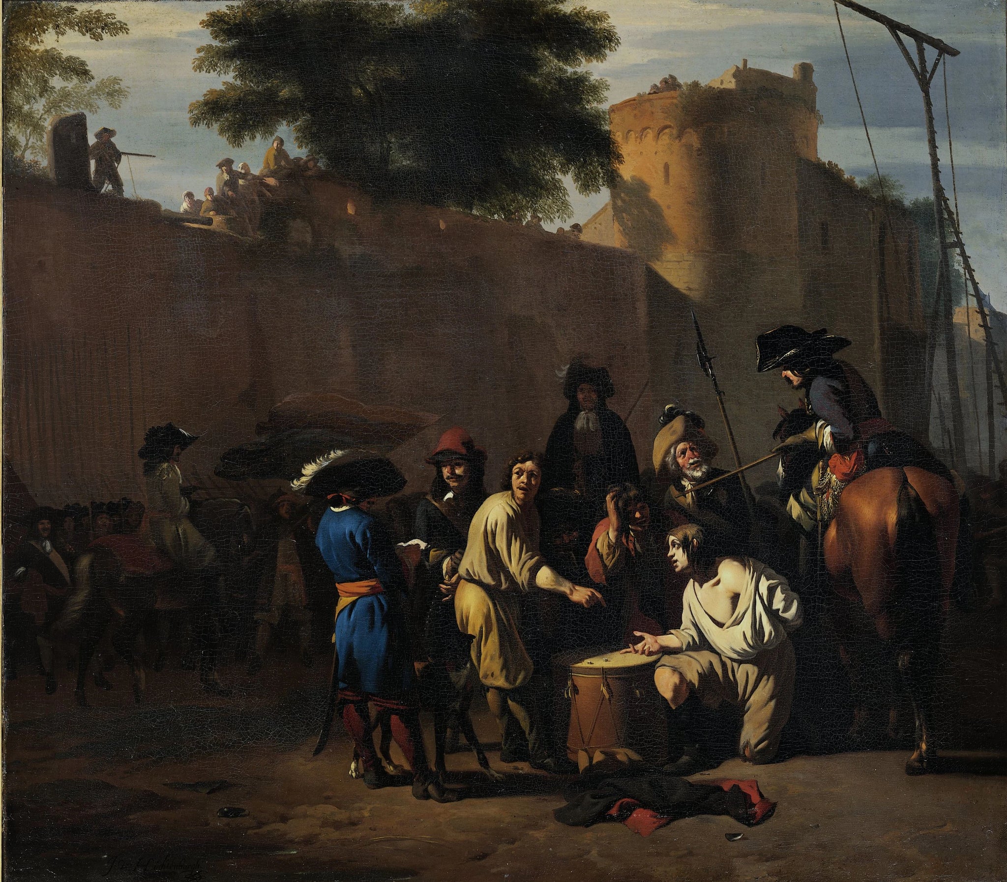 Le jeu de dés pour la vie - Jan Van Huchtenburg