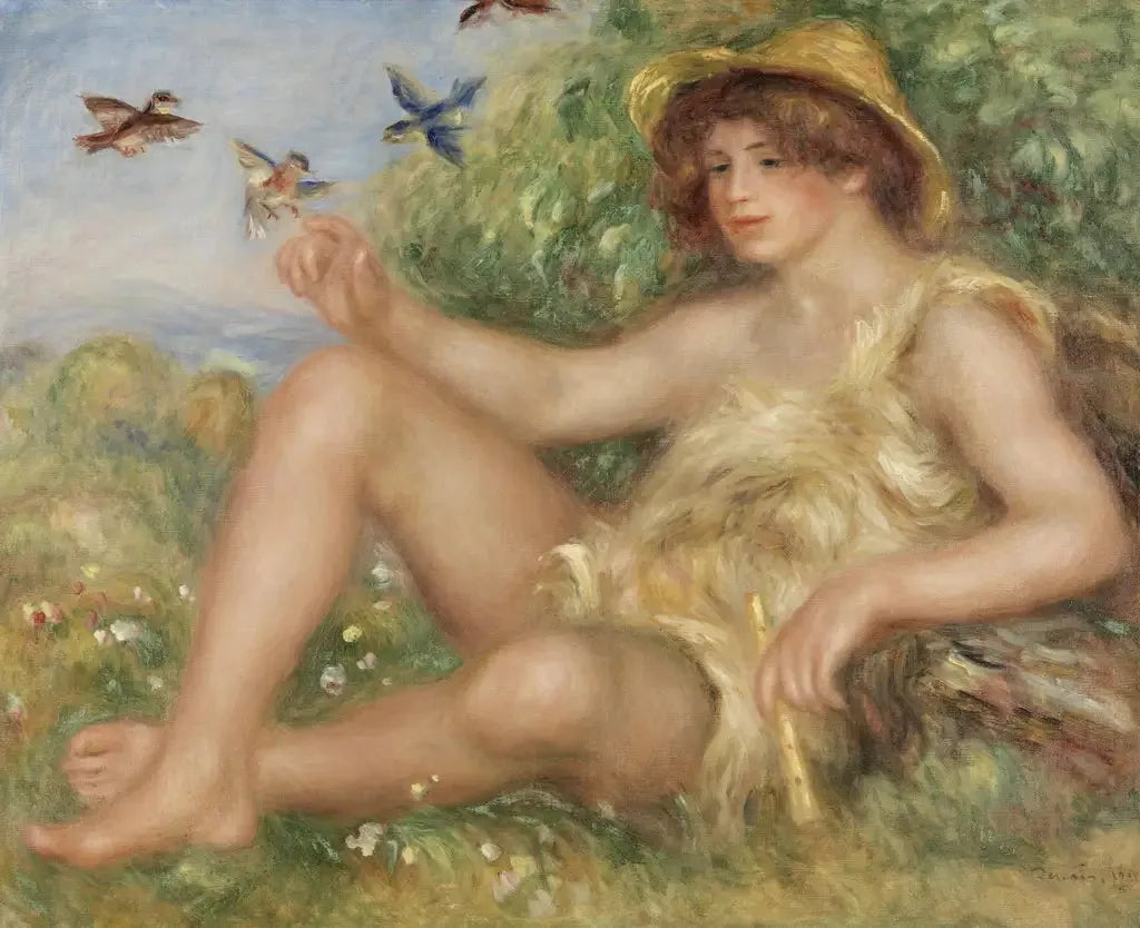 Jeune berger au repos (Portrait d'Alexander Thurneyssen) - Pierre-Auguste Renoir image 1 reproduction de peinture à l’huile