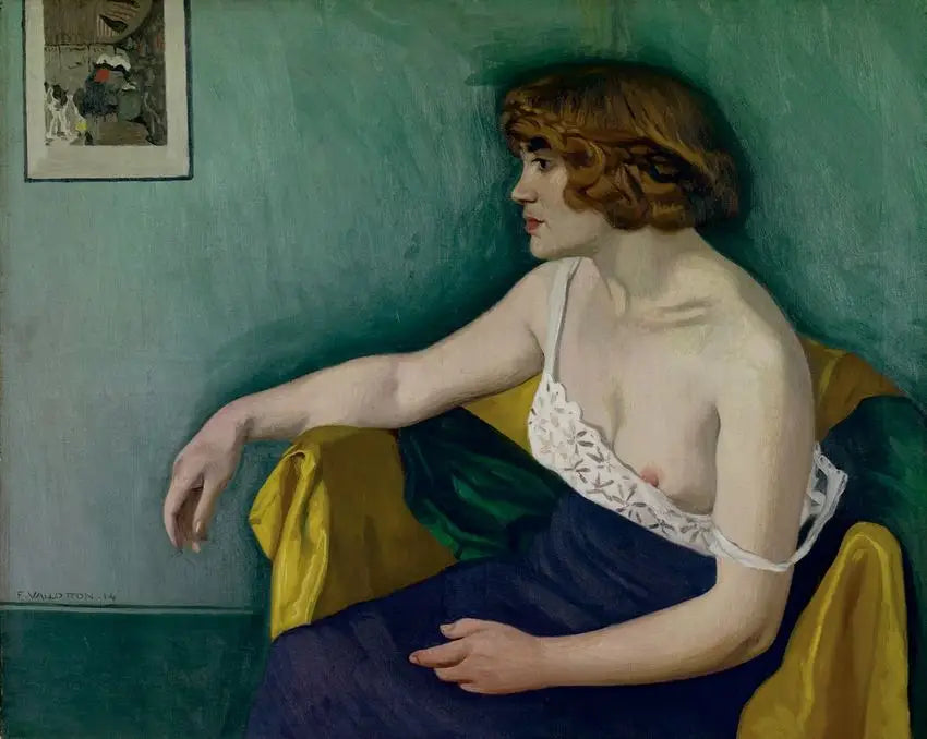 Jeune femme assise de profil - Félix Vallotton image 1 reproduction réalisée par Alpha Reproduction