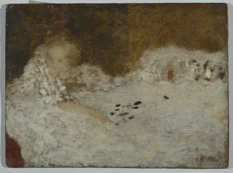 หญิงสาวในเตียง - Édouard Vuillard