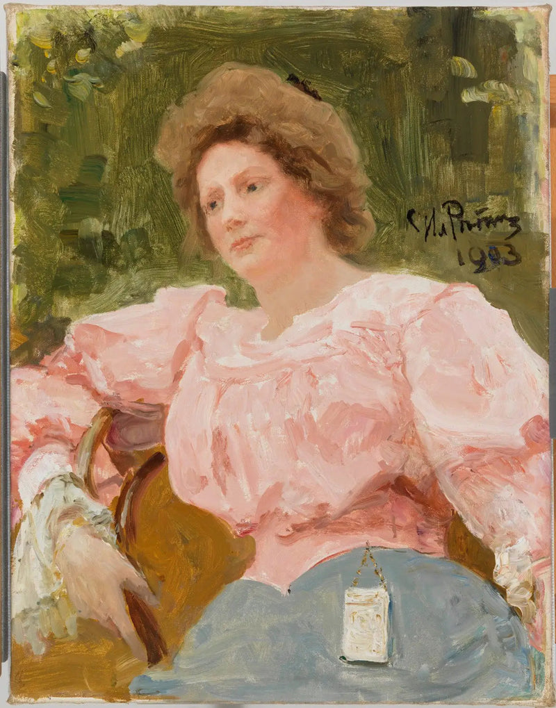 หญิงสาวในชุดสีชมพู - Ilya Repin