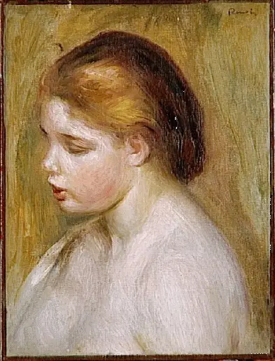Jeune femme nue en buste - Pierre-Auguste Renoir image 1 reproduction d’œuvre d’art à l’huile