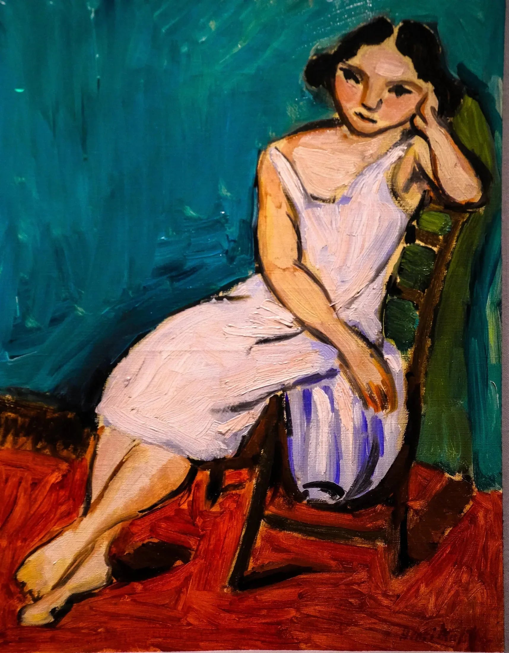 Jeune Fille assise - Henri Matisse image 1 copie de tableau peinte à la main