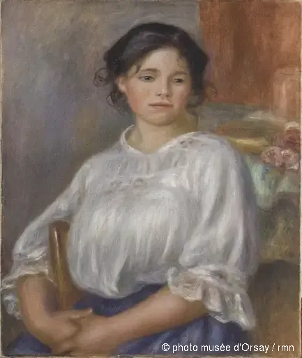 เด็กสาวนั่ง - ปิแอร์-ออฌ ส Renoir
