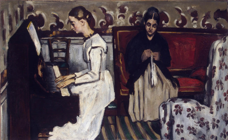 เด็กหญิงเล่นเปียโน - Paul Cézanne