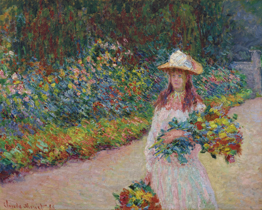 เด็กสาวในสวนของ Giverny W1207 - Claude Monet