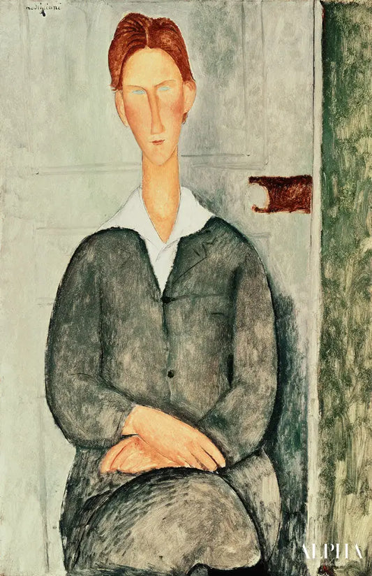 Jeune garçon aux cheveux roux - Amedeo Modigliani - Reproductions de tableaux et peintures haut de gamme