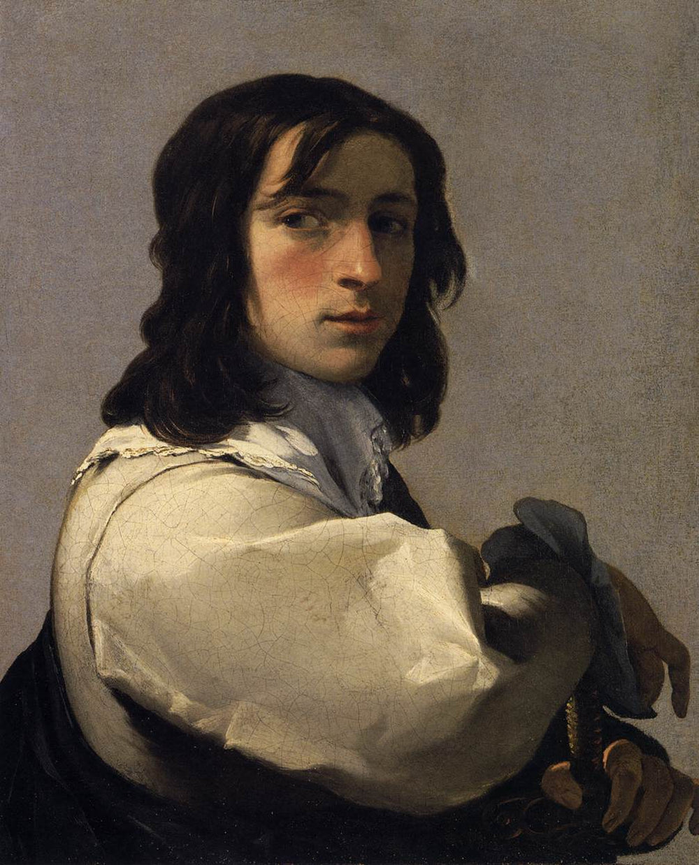 Jeune homme avec une épée - Eustache Le Sueur image 1 reproduction de peinture à l’huile