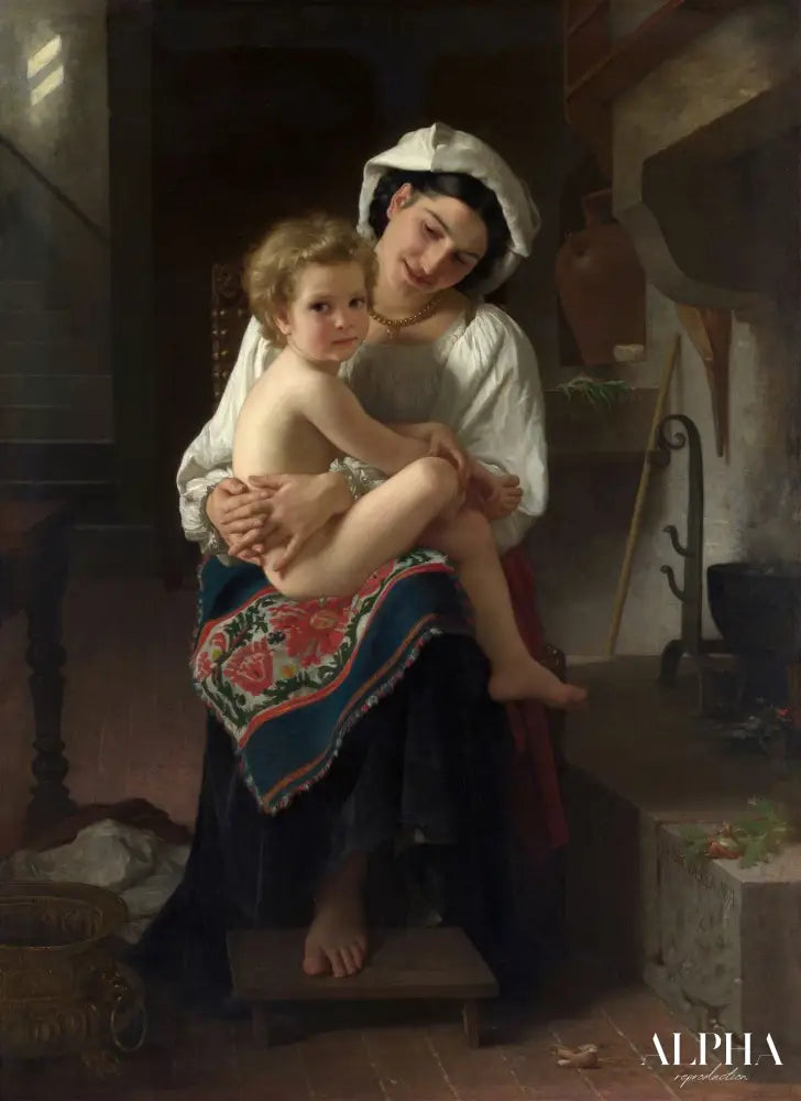 Jeune mère regardant son enfant - William Bouguereau Reproductions de tableaux à la peinture à l’huile