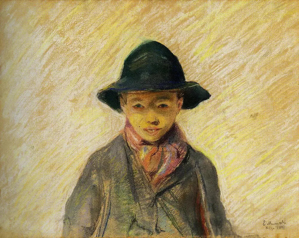 Jeune Pêcheur de Nice - Edvard Munch image 1 copie de tableau peinte à la main