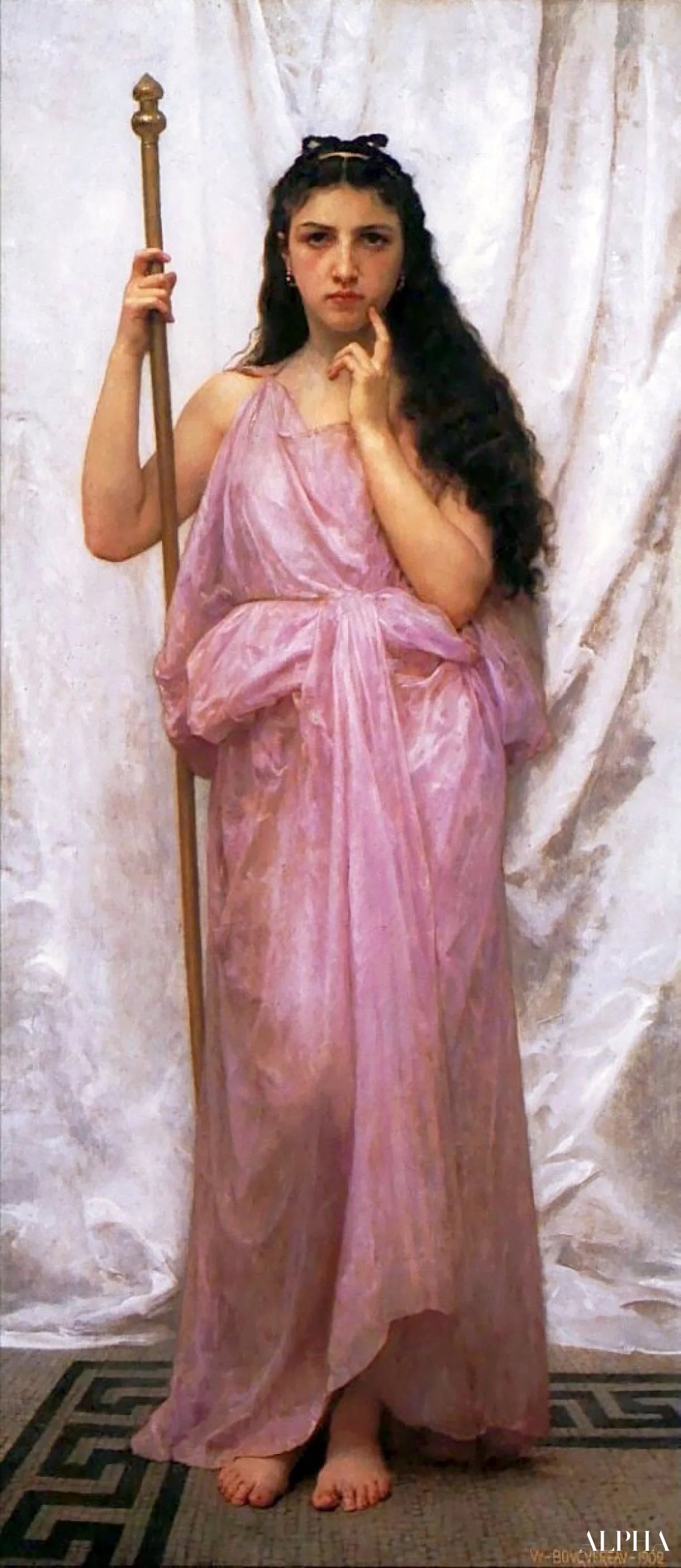 Young Priestess - William Bouguereau - High-end reproductions of paintings and artworks