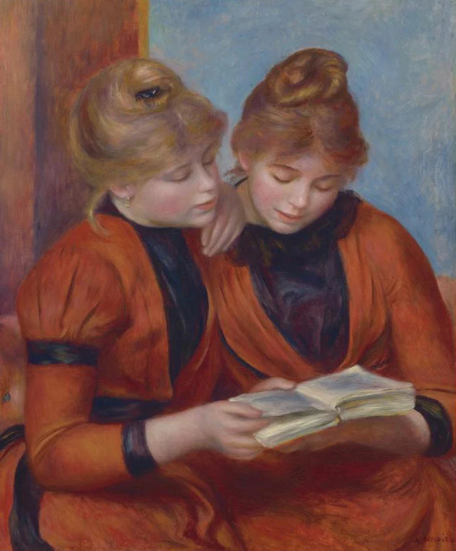 Jeunes filles lisant ou Les Deux Sœurs peintes par Renoir vers 1889