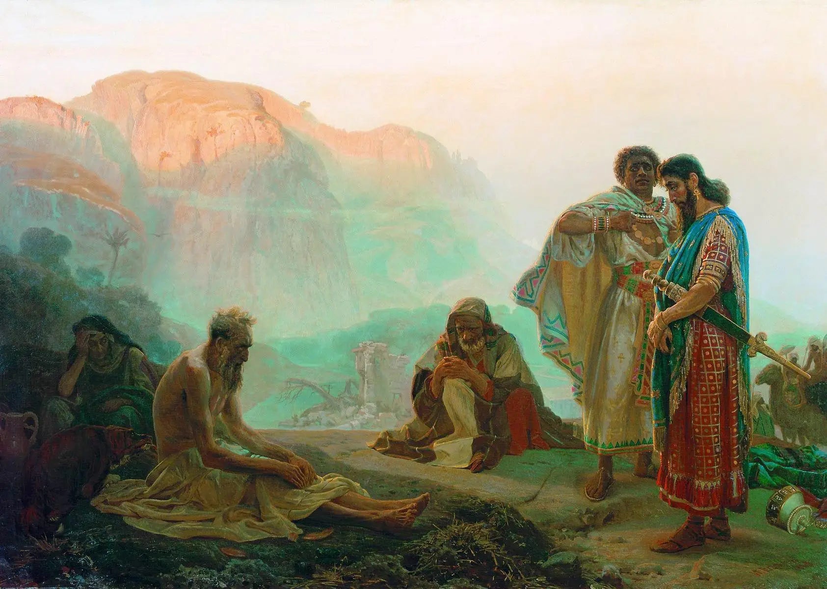 Job et ses amis - Ilya Repin image 1 reproduction artisanale de tableau