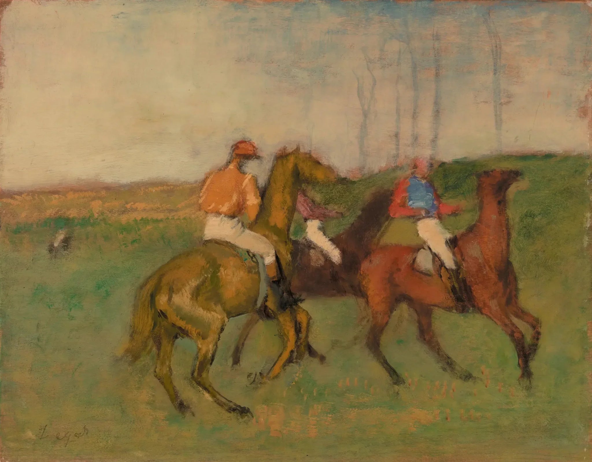 Jockeys et chevaux de course - Edgar Degas image 1 reproduction de peinture à l’huile