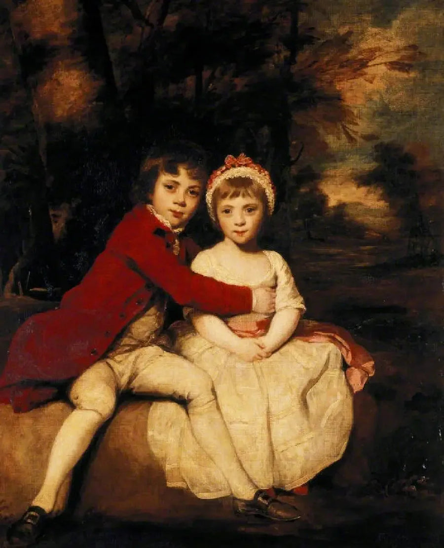 จอห์น พาร์คเกอร์, อดีตเคานต์คนแรกแห่งมอร์ลีย์ (1772-1840), และน้องสาวเทเรซา พาร์คเกอร์, อดีตคุณหญิงเกรช วิลเลียร์ (1775-1856), บุตร - โจชัว เรย์โนลด์ส