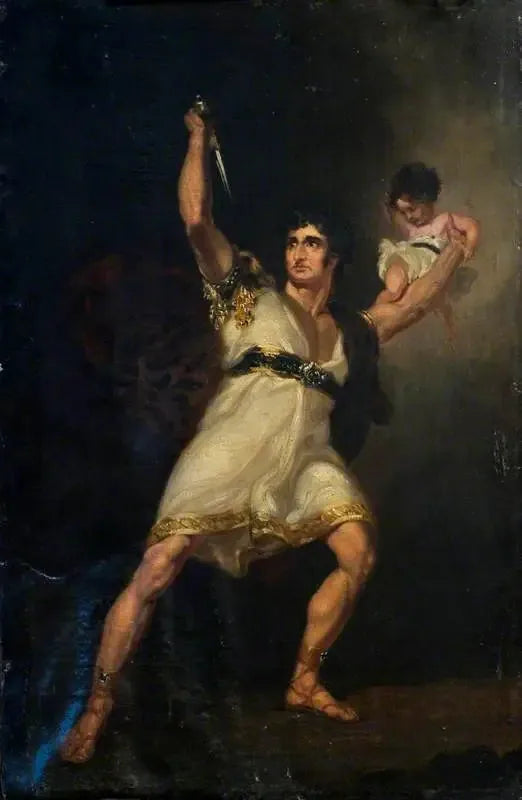 จอห์น ฟิลิป เคมเบิล (1757–1823), ในบทโรลลาใน «Pizarro» ดัดแปลงโดย ริชาร์ด บรินสลีย์ เชอร์แดน จาก «Die Spanier in Peru» ของออเกสต์ ฟรีดริช เฟอร์ดินานด์ ฟอน ค็อตเซบู - โธมัส ลอว์เรนซ์