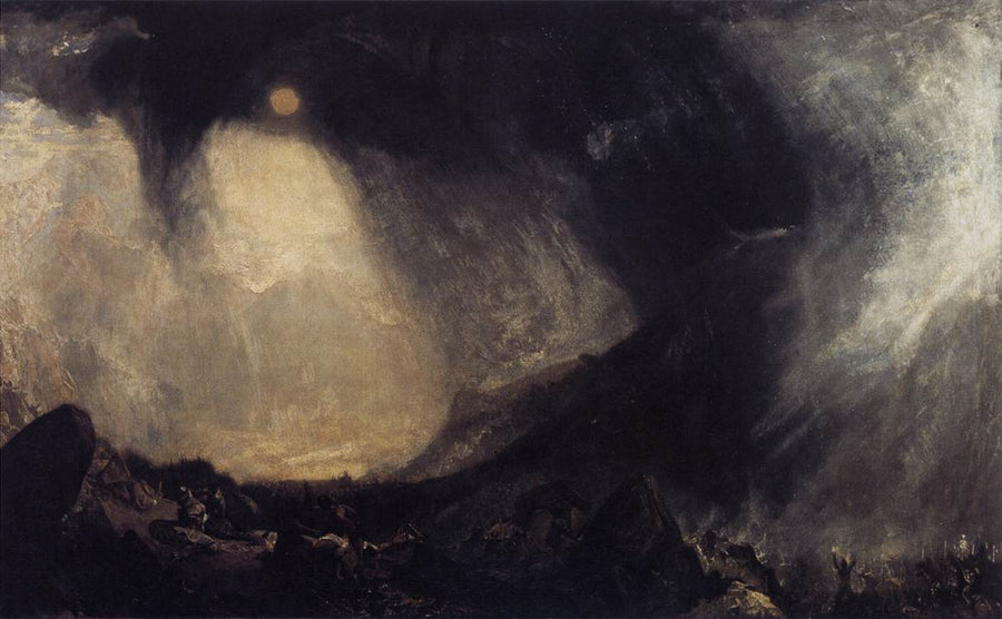 Tempête de neige : Hannibal et son armée traversant les Alpes - William Turner
