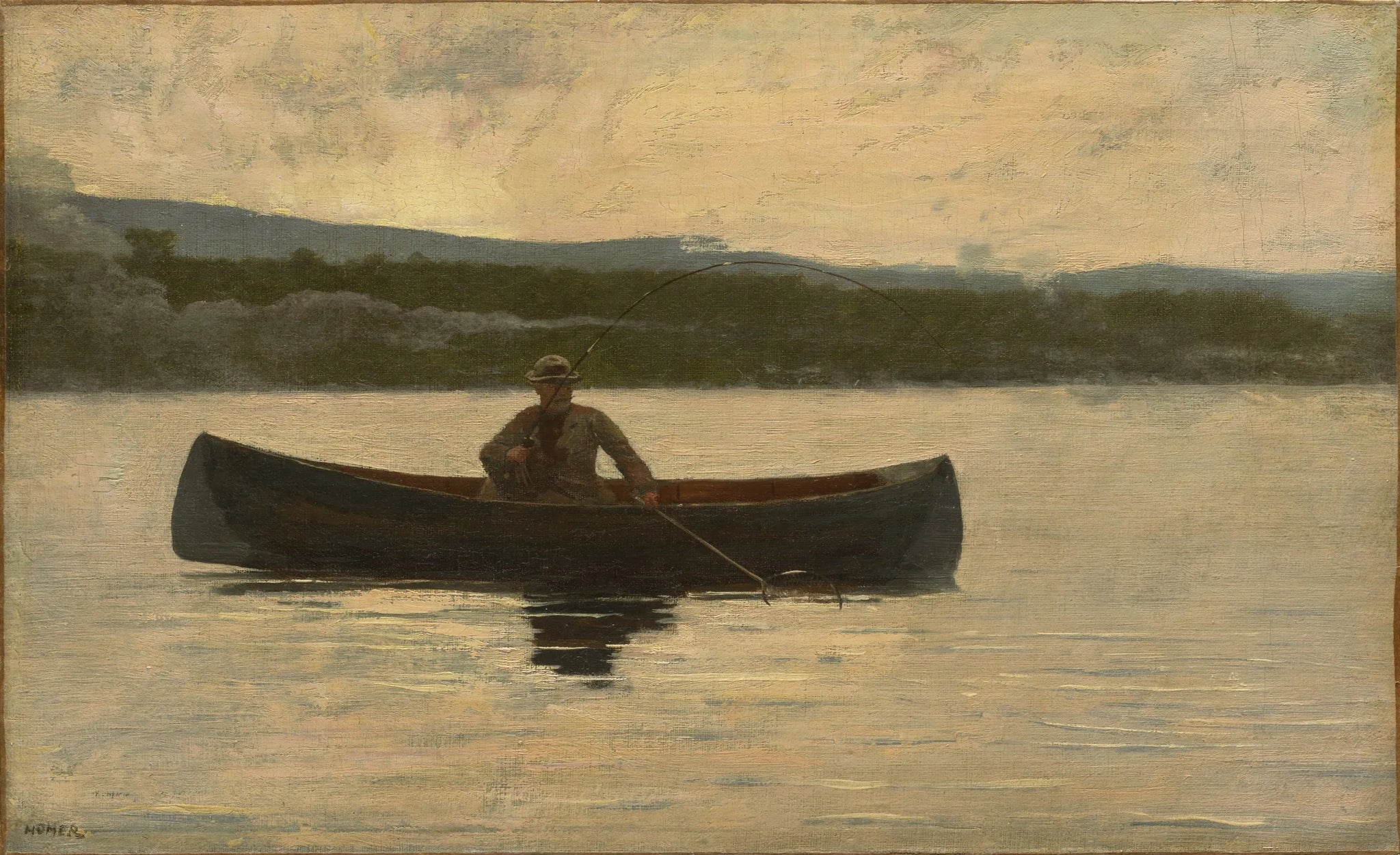Jouer au poisson - Winslow Homer image 1 reproduction artisanale de tableau