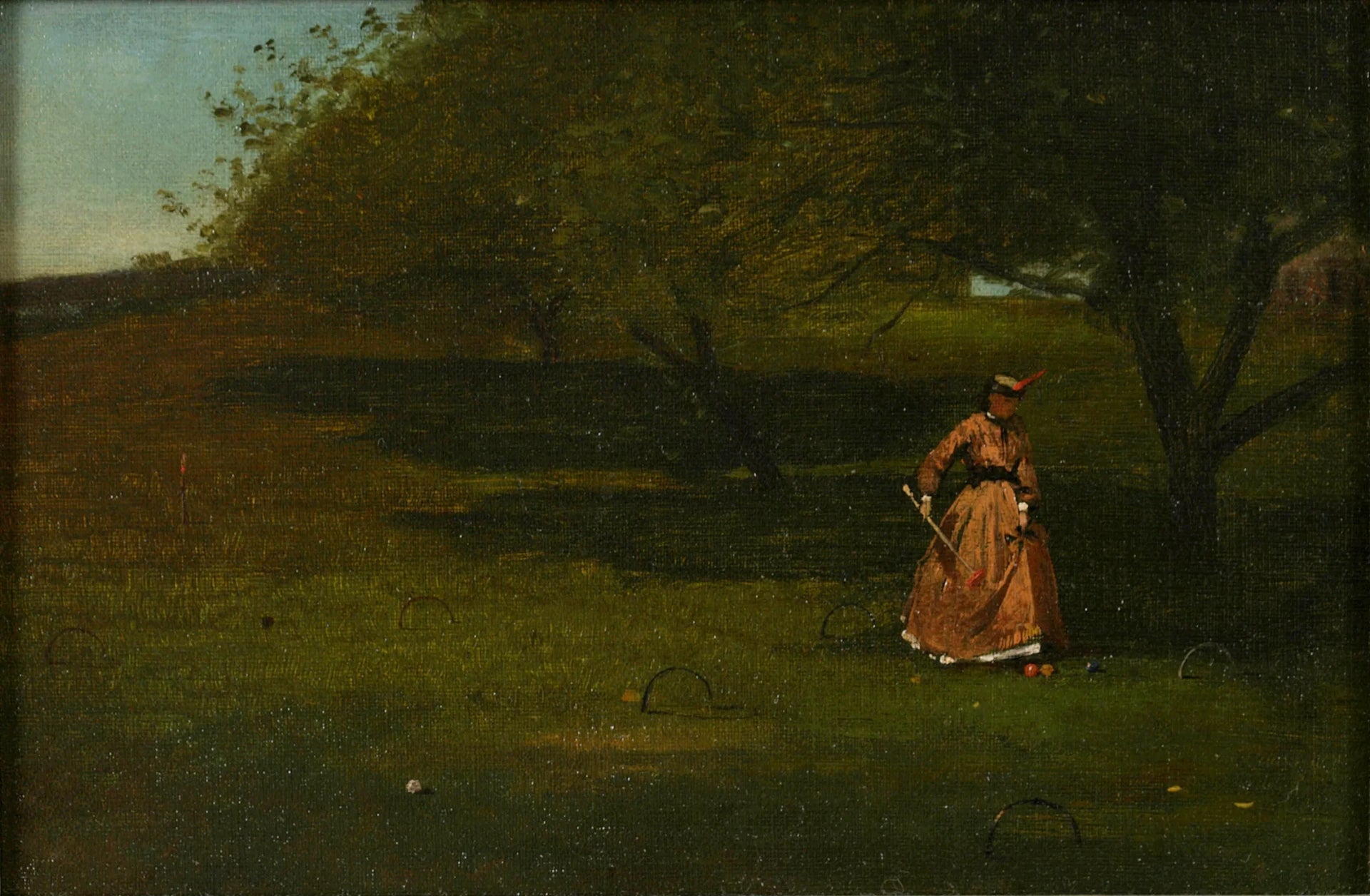 Joueur de croquet - Winslow Homer image 1 reproduction de peinture à l’huile