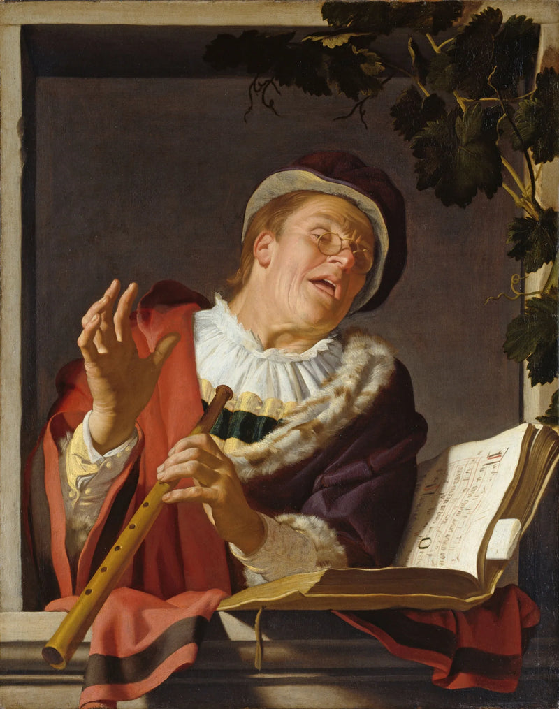 นักเป่าฟลูตเสียงร้อง - Gerrit van Honthorst