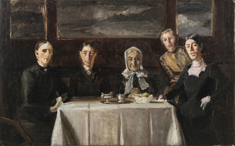 Jour de Noël 1900. Croquis de composition sans hommes. - Michael Peter Ancher