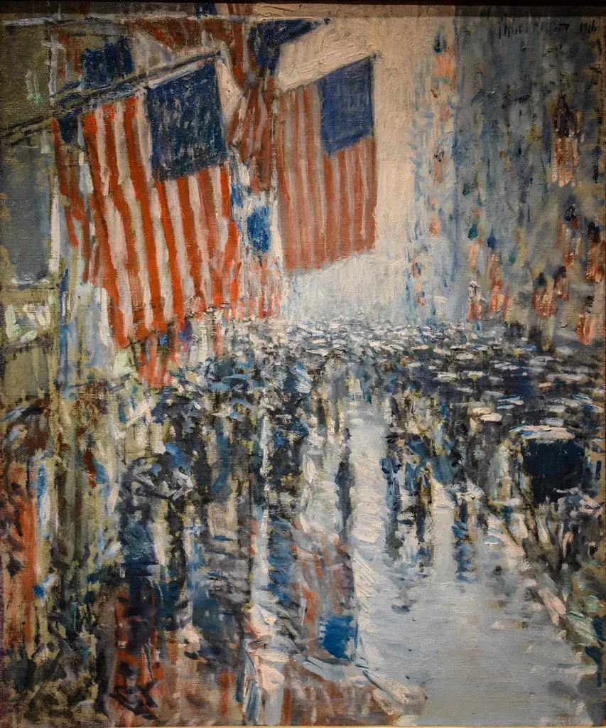Jour de pluie, Cinquième Avenue - Childe Hassam image 1 reproduction de peinture à l’huile