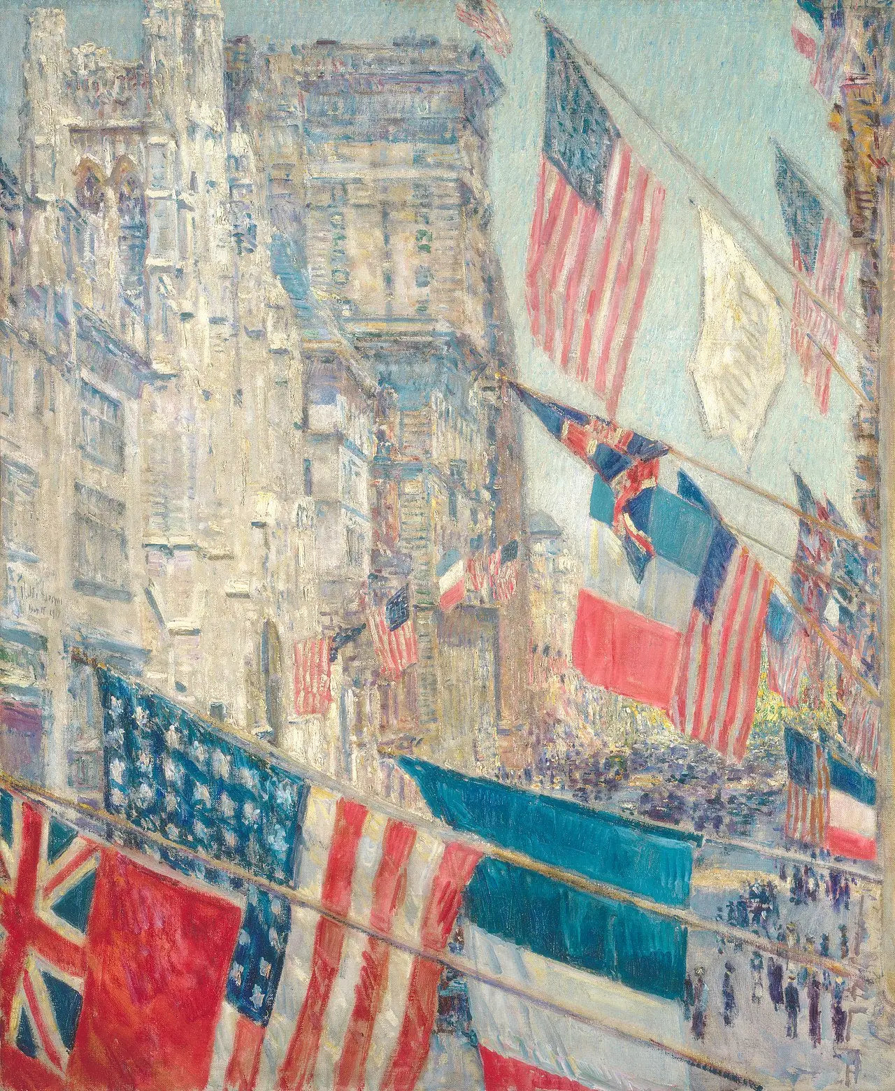 Jour des Alliés, mai 1917 - Childe Hassam image 1 copie peinte à la main à l’huile