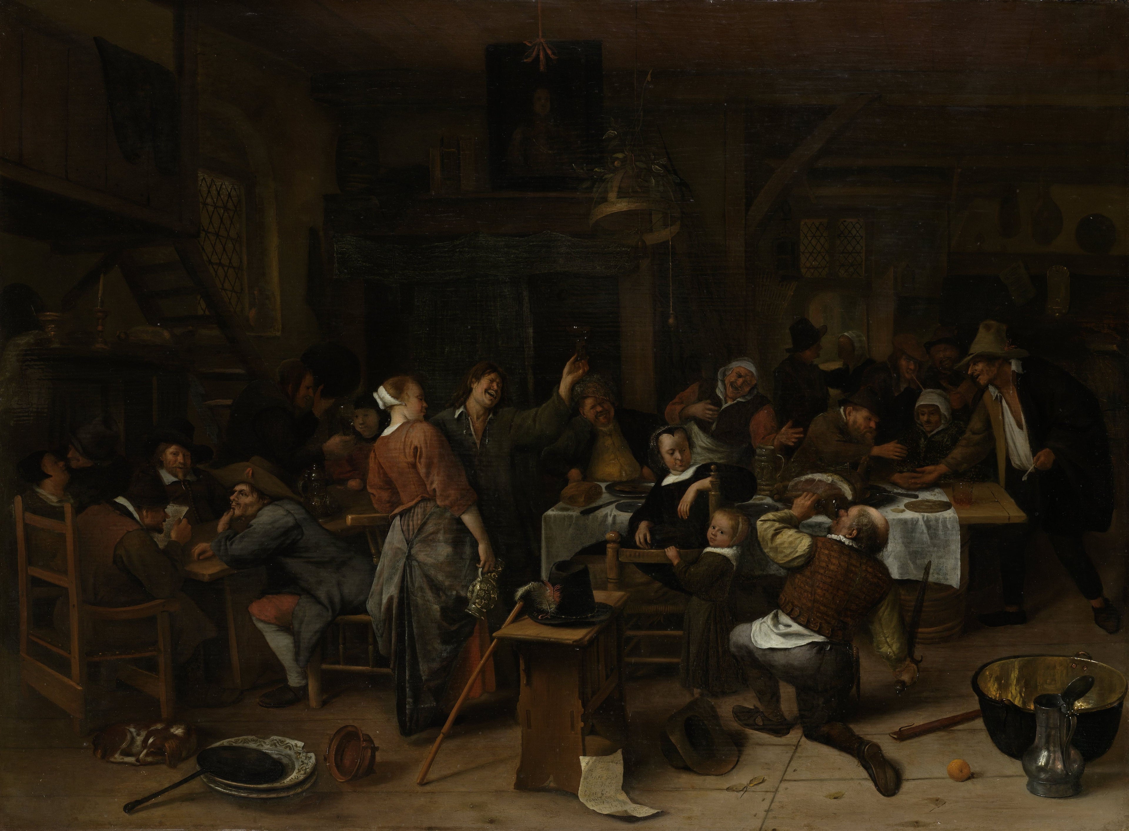 Jour du Prince - Jan Steen image 1 copie de tableau peinte à la main