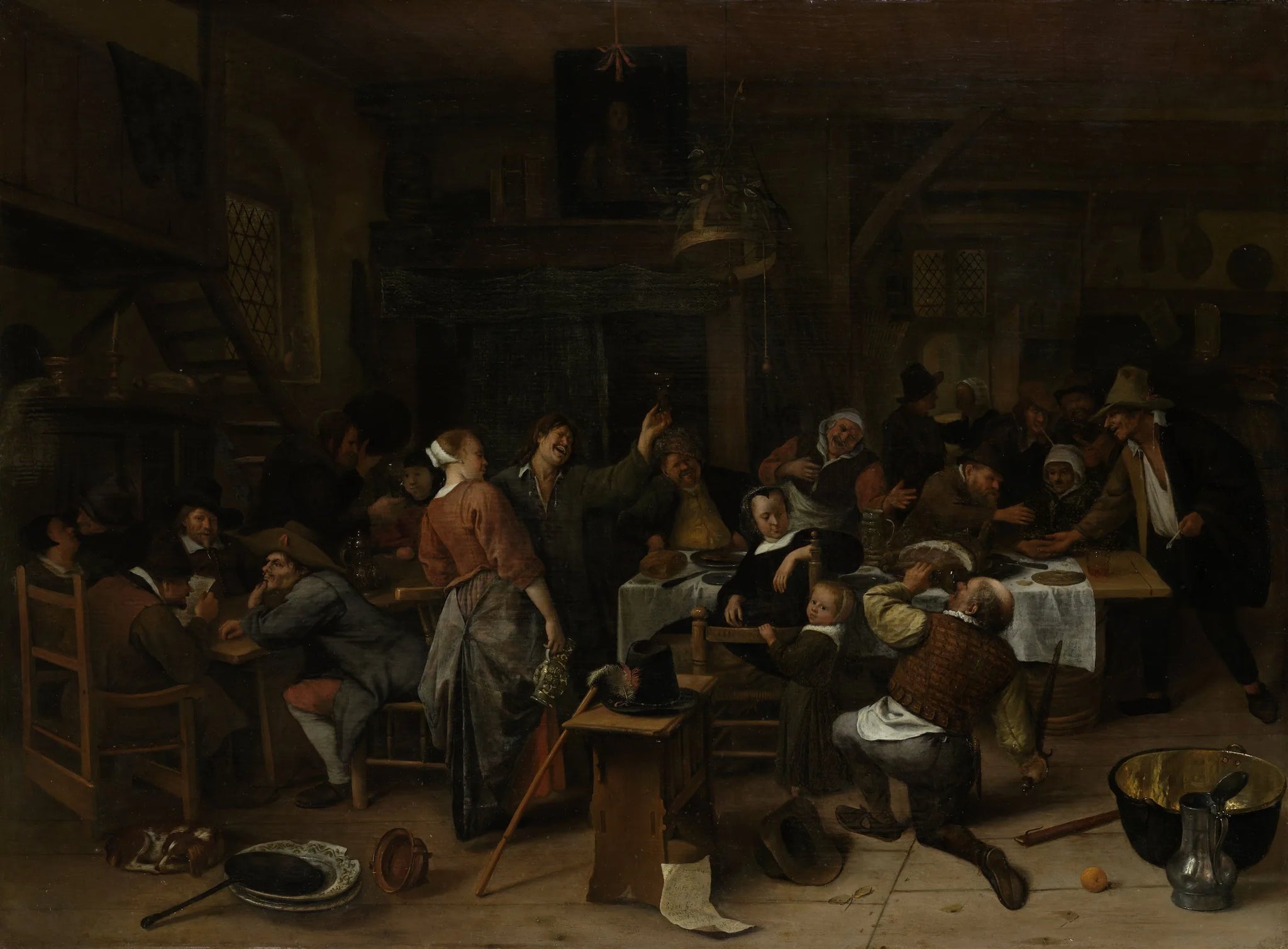 Jour du Prince - Jan Steen image 1 copie de tableau peinte à la main