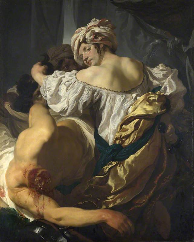 Judith sous la tente d'Holopherne - Johann Liss image 1 copie peinte à la main à l’huile