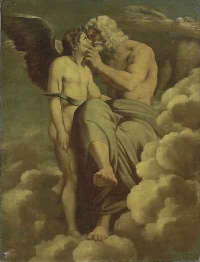 Reproduction du tableau « Jupiter et Cupidon - Raphaël Sanzio » par Alpha Reproduction en peinture à l’huile