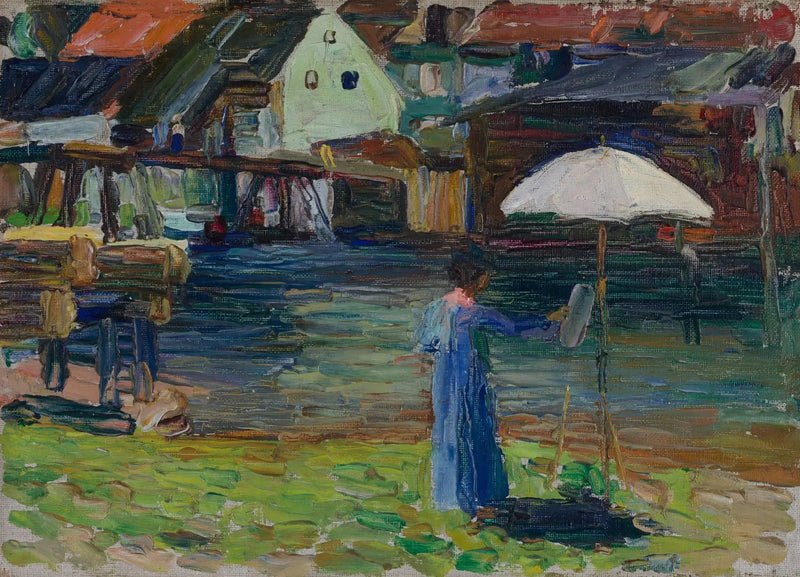 Kallmünz - Gabriele Münter ภาพวาด I - Vassily Kandinsky