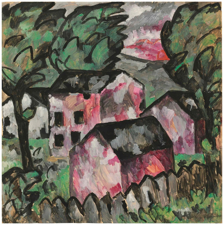 Paysage de 1911, peinture de Kazimir Malevitch