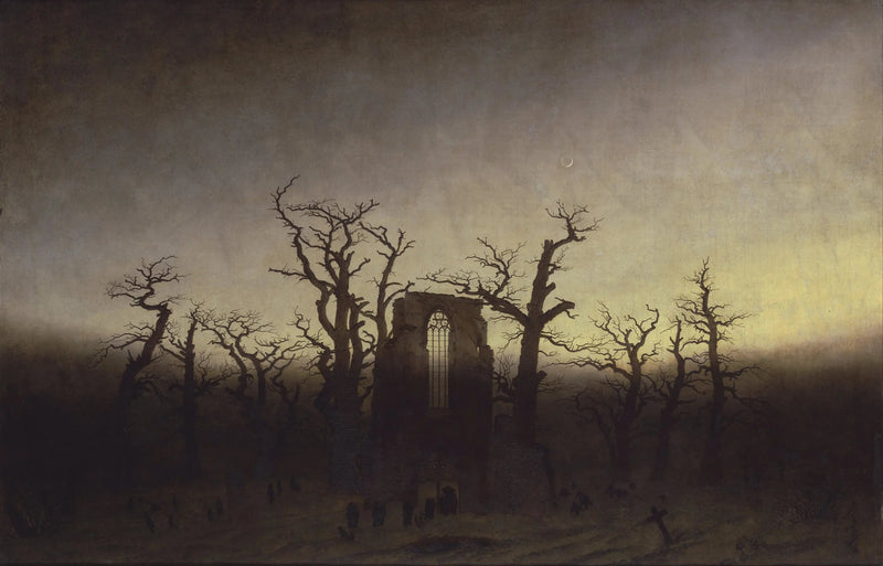 อ Abbey ในป่าโอ๊ก - Caspar David Friedrich
