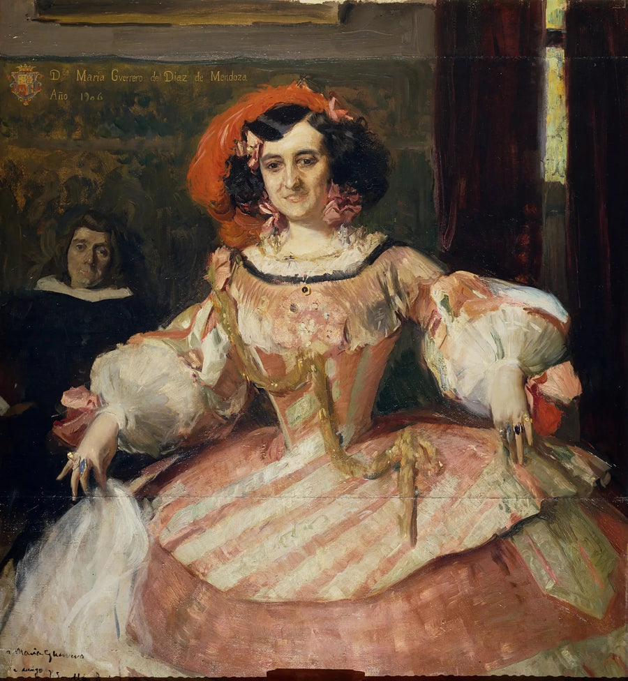 นักแสดงหญิง María Guerrero ในบทบาท « La dame boba » - Joaquín Sorolla